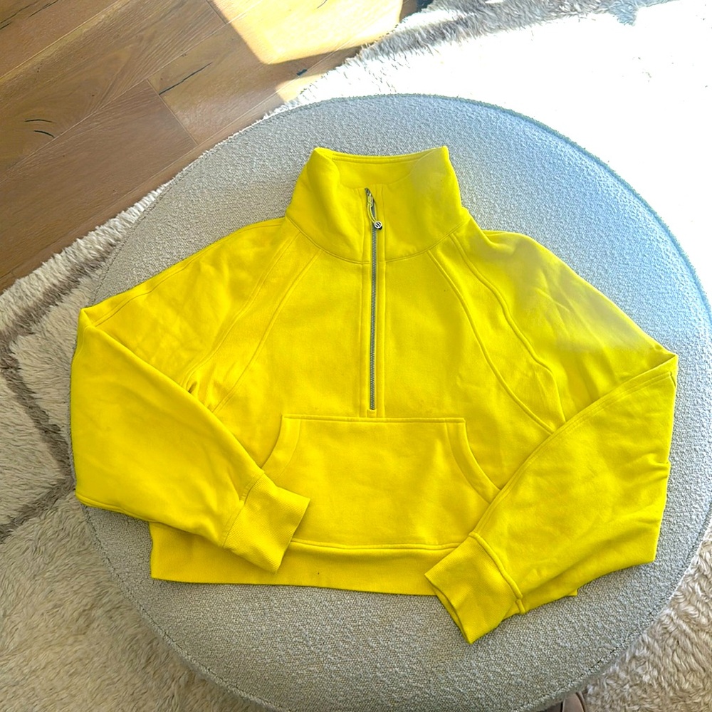 Lululemon yellow scuba sweatshirt